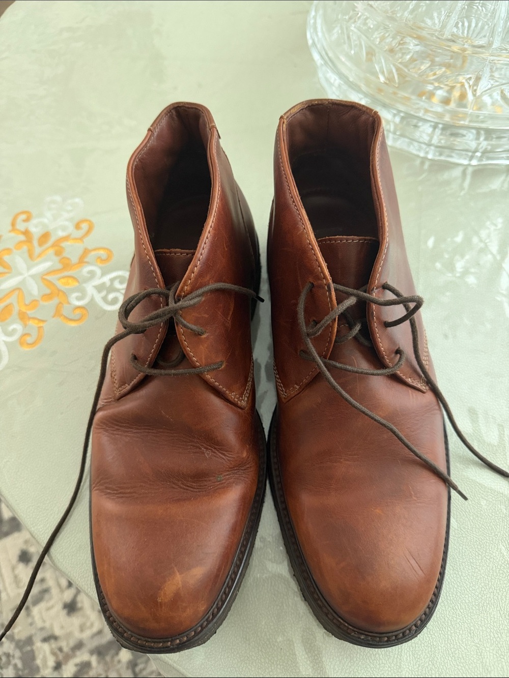 Johnston & Murphy Brown Leather Chukka Boots